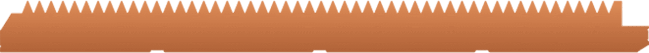 Image of copper slat profile.