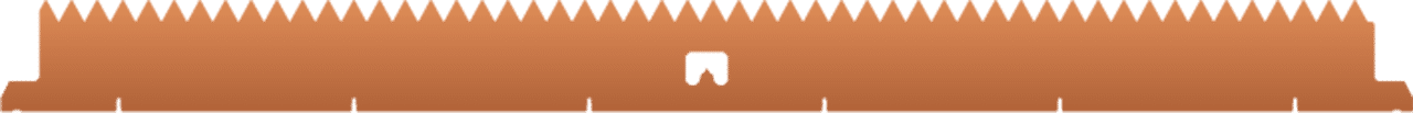 Image of copper slat profile.