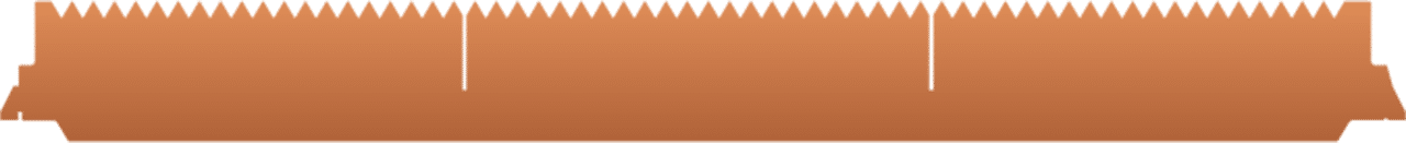 Image of copper slat profile.