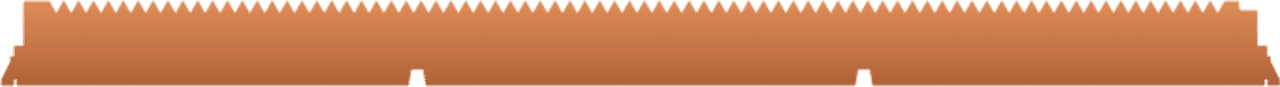 Image of copper slat profile.