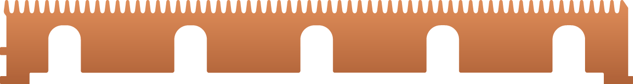 Image of copper slat profile.